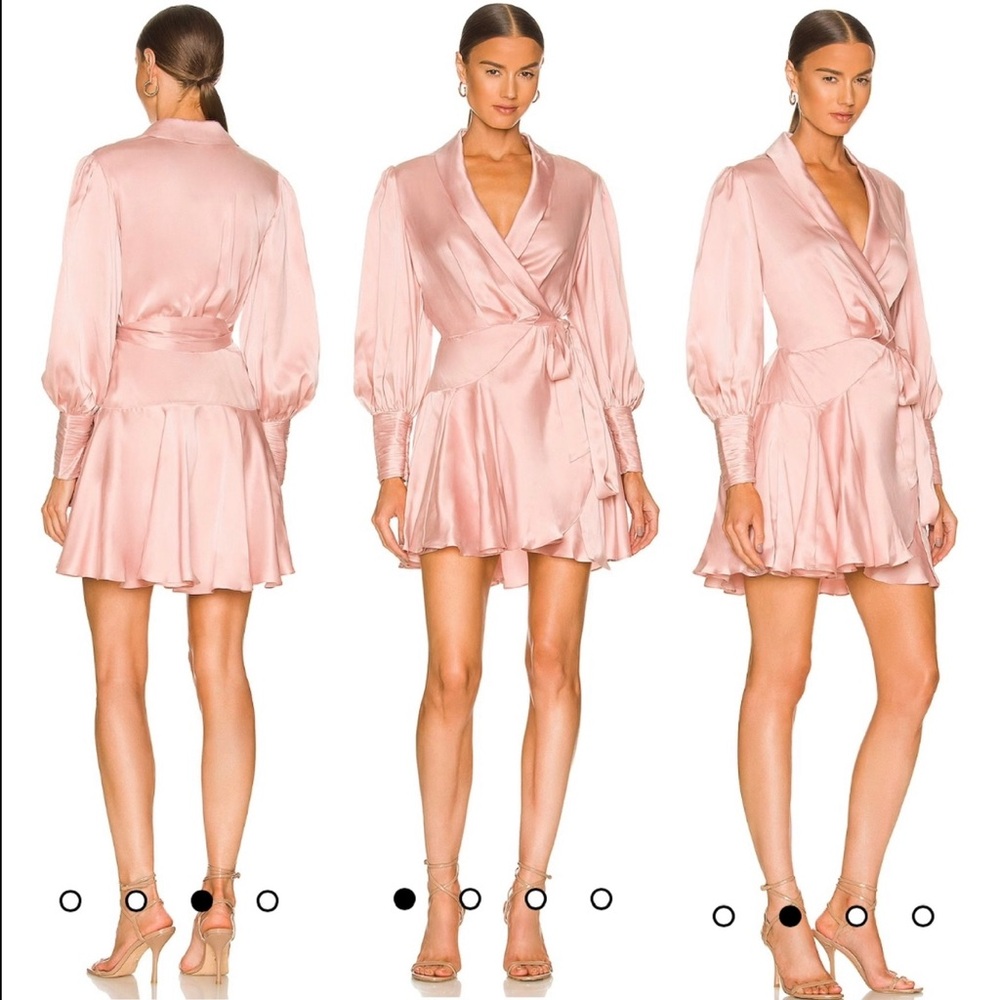 Zimmermann Pink Satin Mini Dress